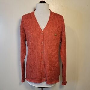 Monte Carlo: Women's Medium Button-down Magna Wool Cable Knit Cardigan